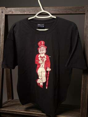 MV Sport Gates Bar-B-Q Kansas City Struttin' Man Mascot Black T-Shirt